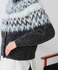 K2CLA15059 a.v.v(アー・ヴェ・ヴェ) 【2WAY】フェアアイルニットカーディガン グレー