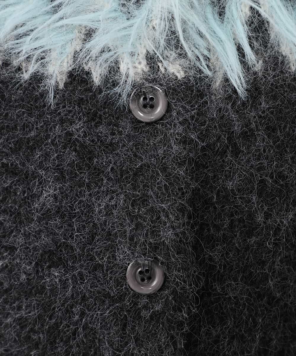 K2CLA15059 a.v.v(アー・ヴェ・ヴェ) 【2WAY】フェアアイルニットカーディガン グレー