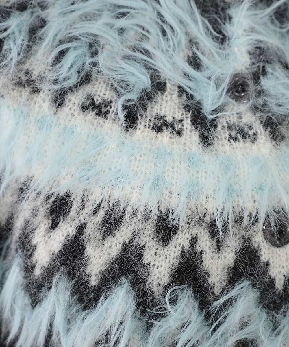 K2CLA15059 a.v.v(アー・ヴェ・ヴェ) 【2WAY】フェアアイルニットカーディガン グレー