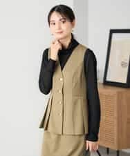 K2EBD11109 a.v.v(アー・ヴェ・ヴェ) 【2SET】ペプラムジレ×ナロースカート モカ