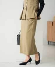 K2EBD11109 a.v.v(アー・ヴェ・ヴェ) 【2SET】ペプラムジレ×ナロースカート モカ