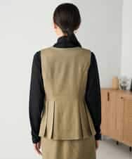 K2EBD11109 a.v.v(アー・ヴェ・ヴェ) 【2SET】ペプラムジレ×ナロースカート モカ