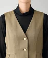 K2EBD11109 a.v.v(アー・ヴェ・ヴェ) 【2SET】ペプラムジレ×ナロースカート モカ