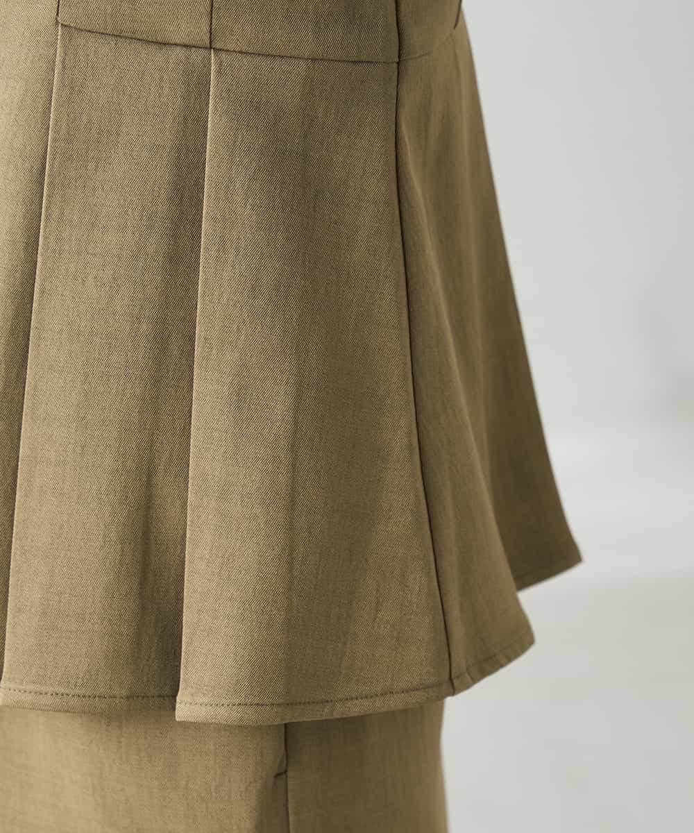 K2EBD11109 a.v.v(アー・ヴェ・ヴェ) 【2SET】ペプラムジレ×ナロースカート モカ