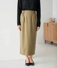 K2EBD11109 a.v.v(アー・ヴェ・ヴェ) 【2SET】ペプラムジレ×ナロースカート モカ