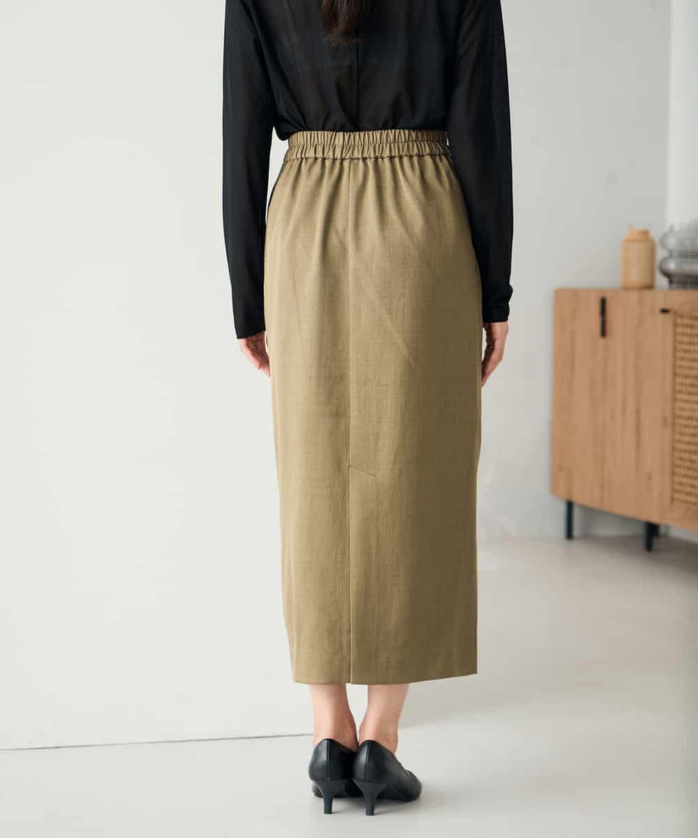 K2EBD11109 a.v.v(アー・ヴェ・ヴェ) 【2SET】ペプラムジレ×ナロースカート モカ