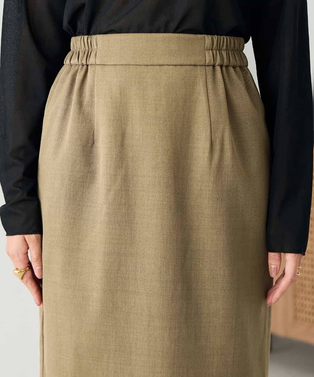 K2EBD11109 a.v.v(アー・ヴェ・ヴェ) 【2SET】ペプラムジレ×ナロースカート モカ