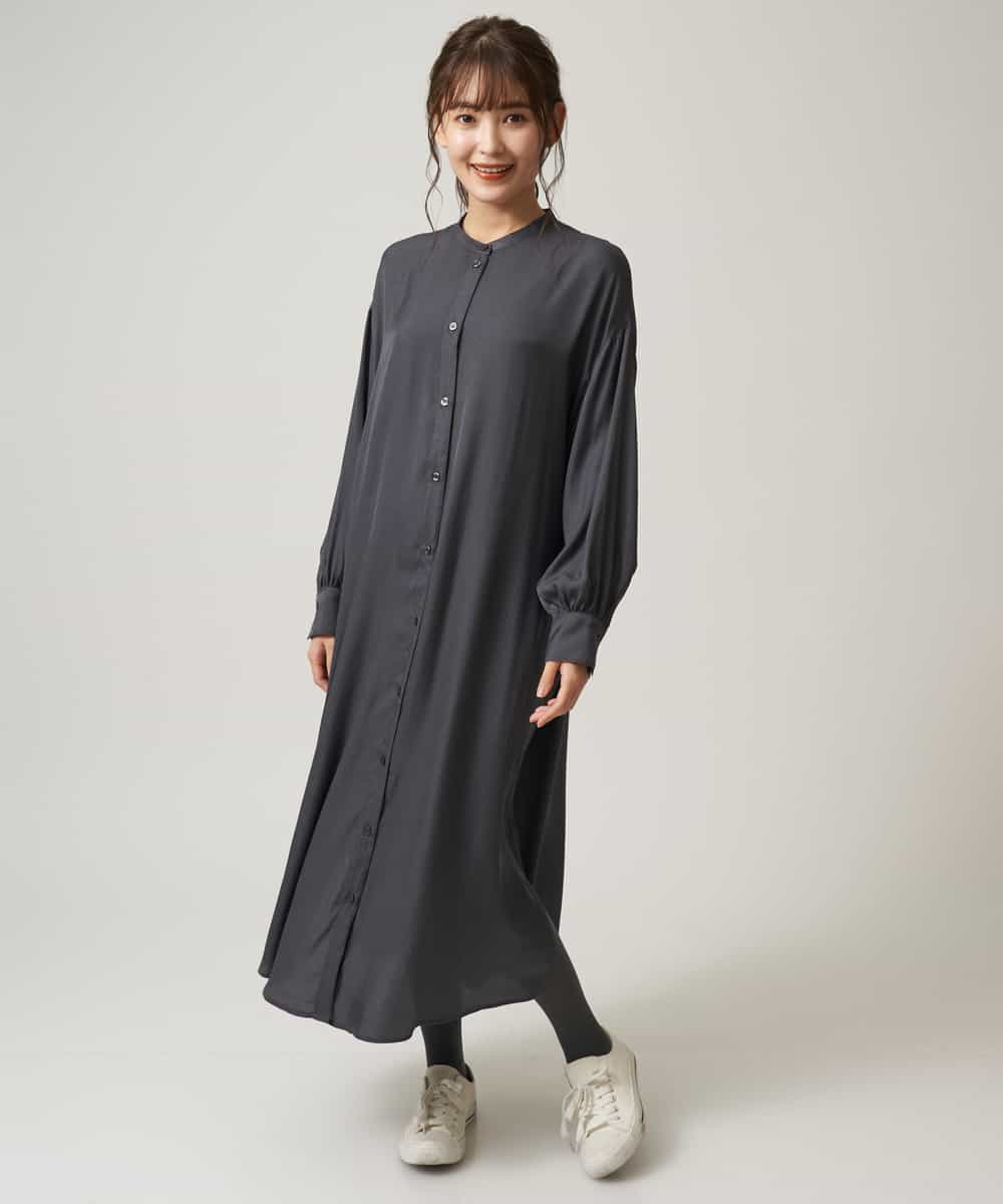 K2EBM32089 a.v.v(アー・ヴェ・ヴェ) ニットベストシャツワンピースセット ベージュ