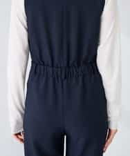 K2EFD03109 a.v.v(アー・ヴェ・ヴェ) 【洗える】Vネックコンビネゾン ネイビー