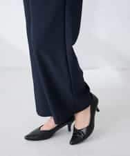 K2EFD03109 a.v.v(アー・ヴェ・ヴェ) 【洗える】Vネックコンビネゾン ネイビー