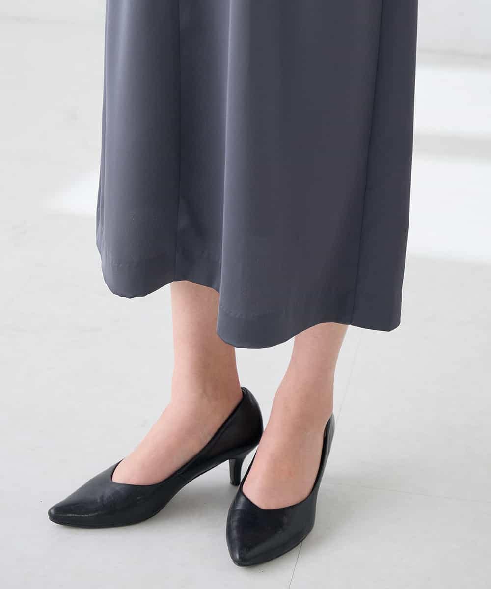 K2EFD05089 a.v.v(アー・ヴェ・ヴェ) サテンドルマンスリーブワンピース ベージュ