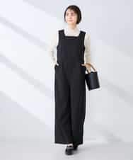 K2EFD06099 a.v.v(アー・ヴェ・ヴェ) スクエアネックオールインワン ブラック