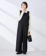 K2EFD06099 a.v.v(アー・ヴェ・ヴェ) スクエアネックオールインワン ブラック