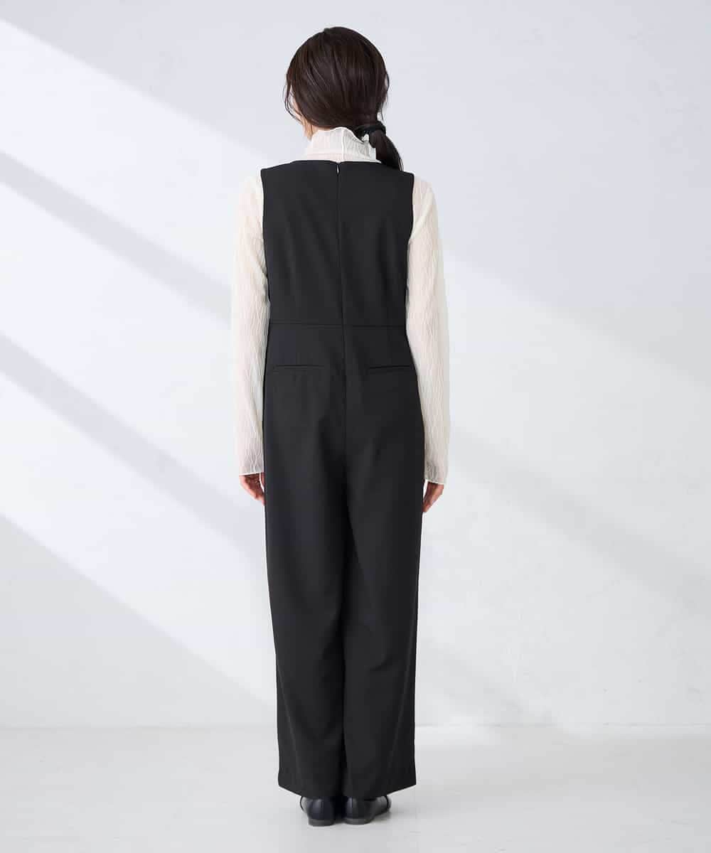 K2EFD06099 a.v.v(アー・ヴェ・ヴェ) スクエアネックオールインワン ブラック