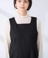 K2EFD06099 a.v.v(アー・ヴェ・ヴェ) スクエアネックオールインワン ブラック