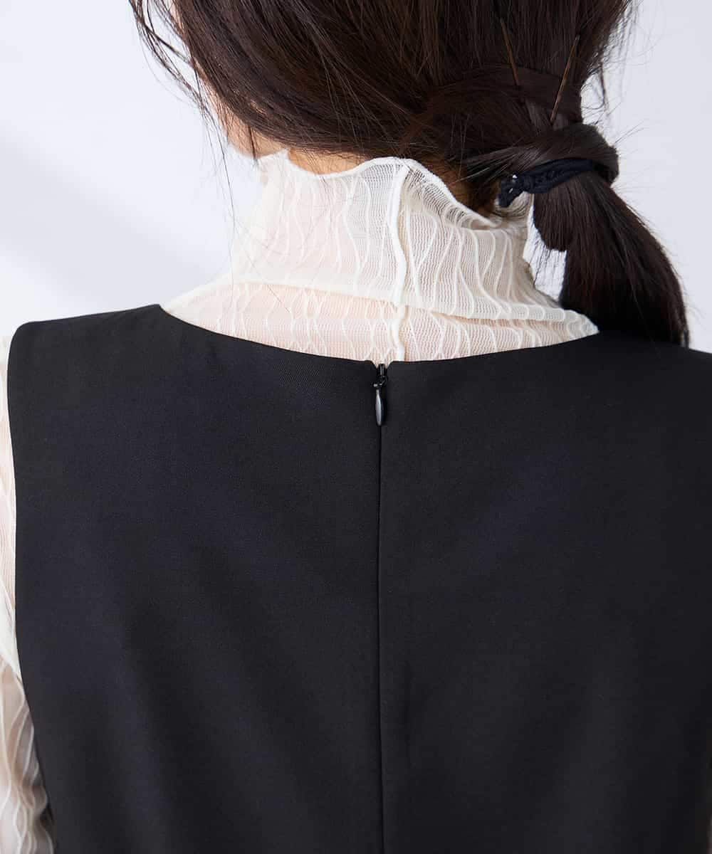 K2EFD06099 a.v.v(アー・ヴェ・ヴェ) スクエアネックオールインワン ブラック