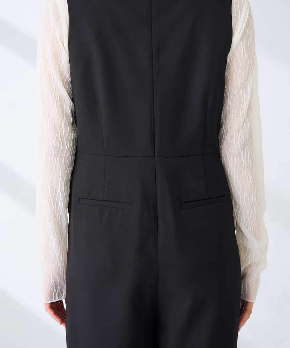 K2EFD06099 a.v.v(アー・ヴェ・ヴェ) スクエアネックオールインワン ブラック