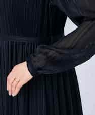 K2EFD12109 a.v.v(アー・ヴェ・ヴェ) ランダムプリーツワンピース ネイビー