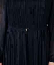 K2EFD12109 a.v.v(アー・ヴェ・ヴェ) ランダムプリーツワンピース ネイビー