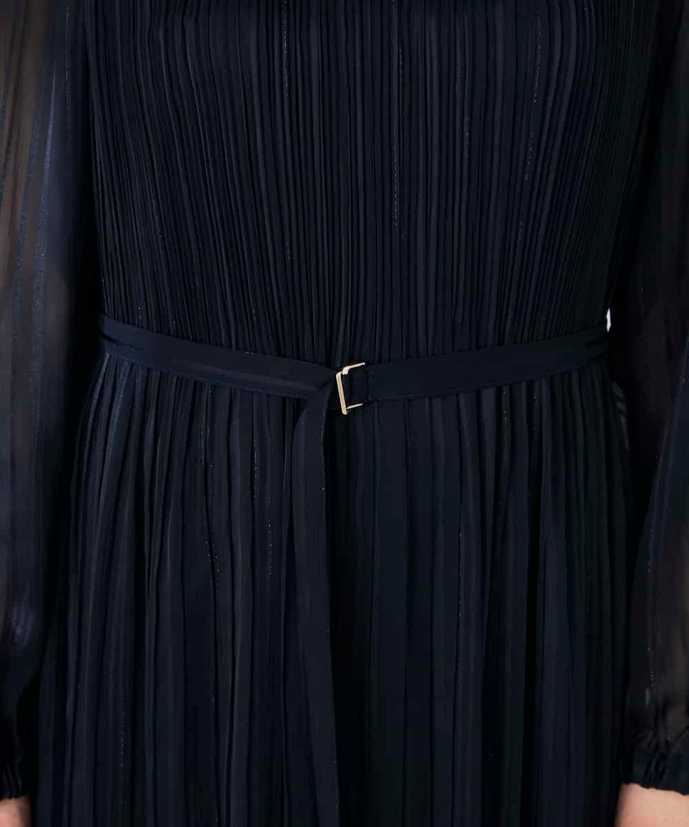 K2EFD12109 a.v.v(アー・ヴェ・ヴェ) ランダムプリーツワンピース ネイビー