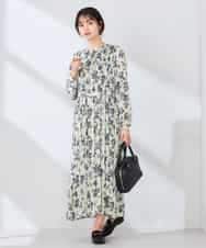 K2EFD12109 a.v.v(アー・ヴェ・ヴェ) ランダムプリーツワンピース ベージュ