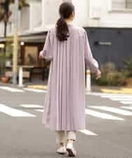 K2EFP05079 a.v.v(アー・ヴェ・ヴェ) 麻調バックプリーツワンピース ベージュ