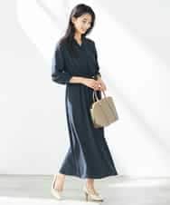 K2EGA11109 a.v.v(アー・ヴェ・ヴェ) カシュクールワンピース ネイビー