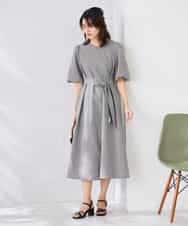 K2EGD01089 a.v.v(アー・ヴェ・ヴェ) ソフトサッカーパフスリーブワンピース ブルー