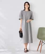 K2EGD01089 a.v.v(アー・ヴェ・ヴェ) ソフトサッカーパフスリーブワンピース ブルー