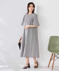 K2EGD01089 a.v.v(アー・ヴェ・ヴェ) ソフトサッカーパフスリーブワンピース ブルー