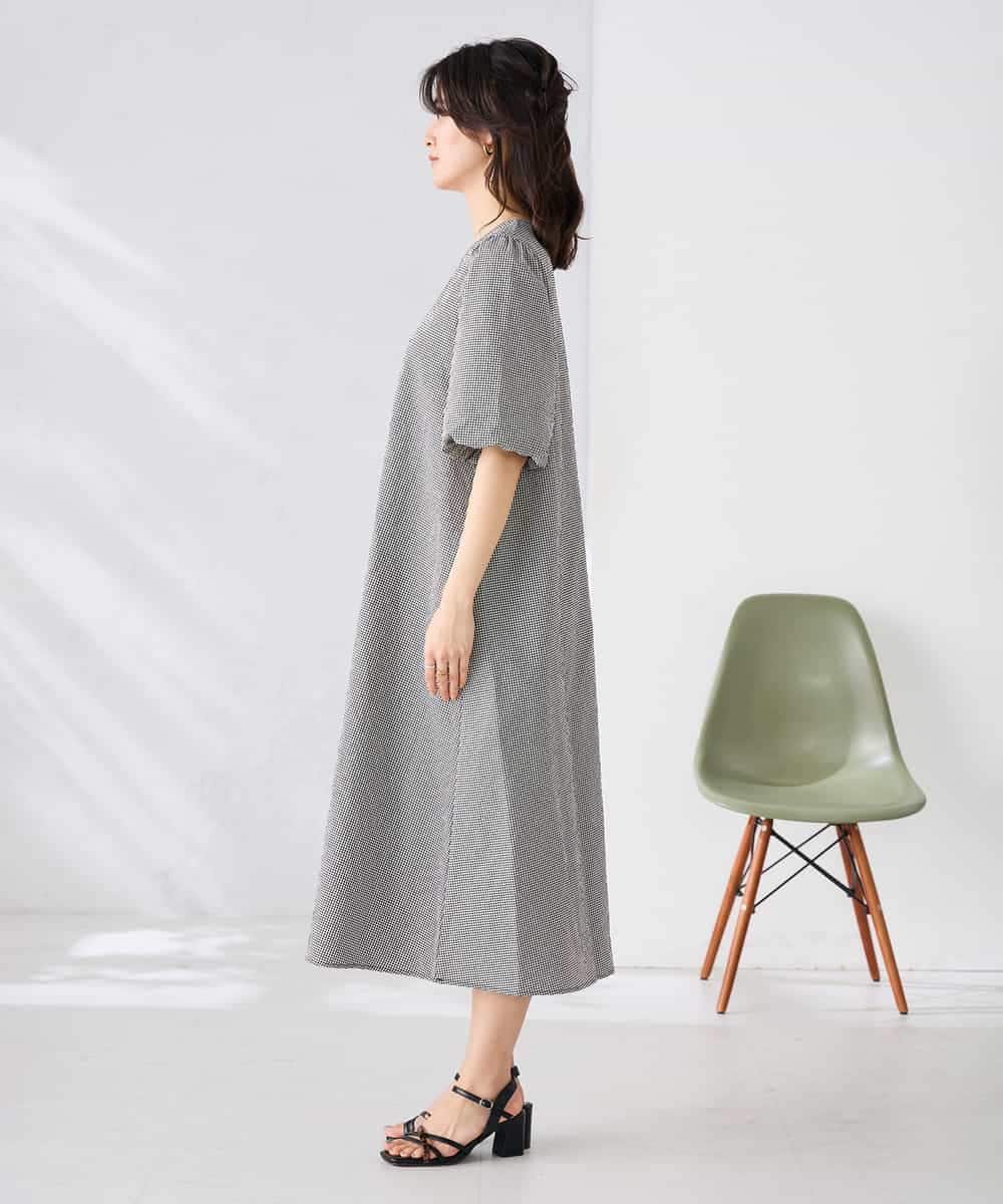 K2EGD01089 a.v.v(アー・ヴェ・ヴェ) ソフトサッカーパフスリーブワンピース ブルー