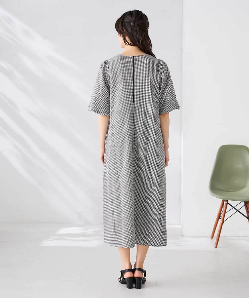 K2EGD01089 a.v.v(アー・ヴェ・ヴェ) ソフトサッカーパフスリーブワンピース ブルー