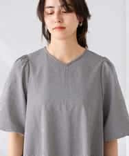 K2EGD01089 a.v.v(アー・ヴェ・ヴェ) ソフトサッカーパフスリーブワンピース ブルー