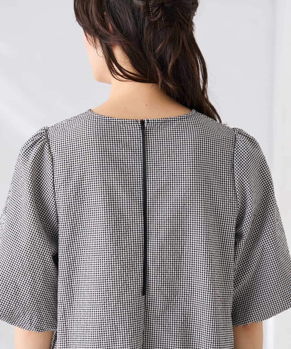 K2EGD01089 a.v.v(アー・ヴェ・ヴェ) ソフトサッカーパフスリーブワンピース ブルー