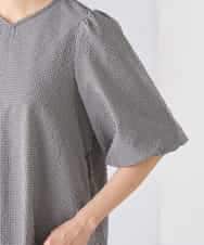 K2EGD01089 a.v.v(アー・ヴェ・ヴェ) ソフトサッカーパフスリーブワンピース ブルー