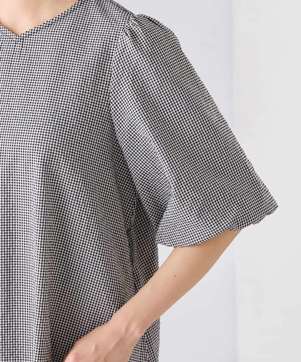 K2EGD01089 a.v.v(アー・ヴェ・ヴェ) ソフトサッカーパフスリーブワンピース ブルー