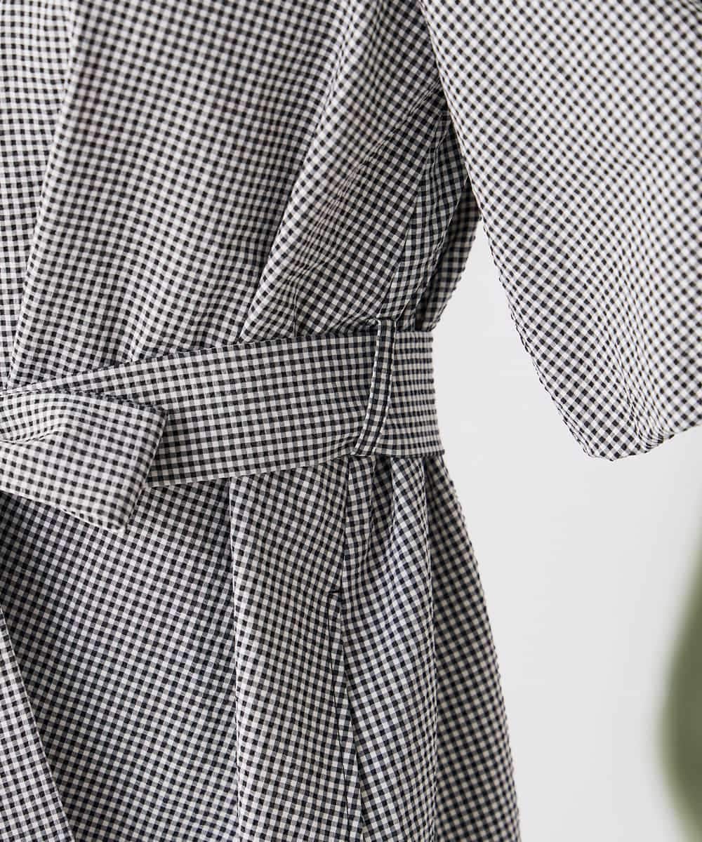 K2EGD01089 a.v.v(アー・ヴェ・ヴェ) ソフトサッカーパフスリーブワンピース ブルー