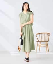 K2EGD09089 a.v.v(アー・ヴェ・ヴェ) 【微撥水】ナイロンドッキングワンピース カーキ