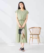 K2EGD09089 a.v.v(アー・ヴェ・ヴェ) 【微撥水】ナイロンドッキングワンピース カーキ