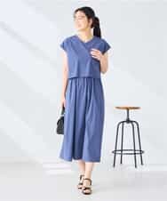 K2EGD09089 a.v.v(アー・ヴェ・ヴェ) 【微撥水】ナイロンドッキングワンピース カーキ