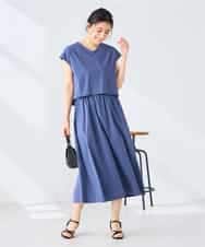 K2EGD09089 a.v.v(アー・ヴェ・ヴェ) 【微撥水】ナイロンドッキングワンピース カーキ