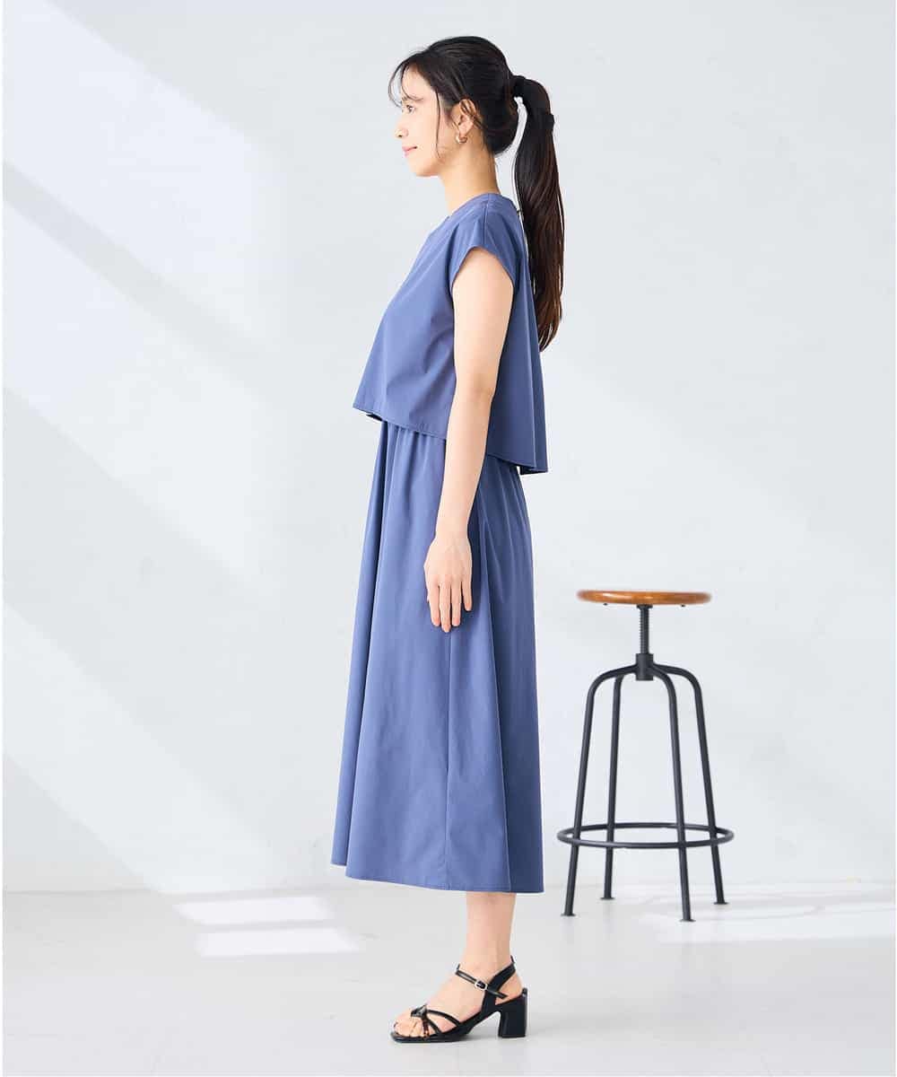 K2EGD09089 a.v.v(アー・ヴェ・ヴェ) 【微撥水】ナイロンドッキングワンピース カーキ