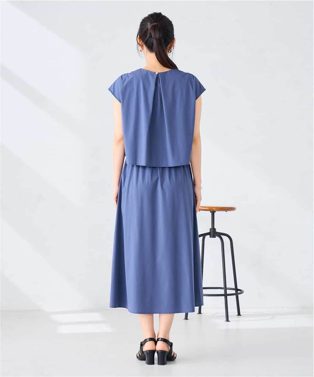 K2EGD09089 a.v.v(アー・ヴェ・ヴェ) 【微撥水】ナイロンドッキングワンピース カーキ