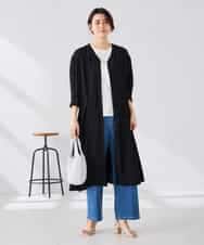 K2EGD11079 a.v.v(アー・ヴェ・ヴェ) 【洗える】カラーレスシャツワンピース カーキ