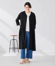 K2EGD11079 a.v.v(アー・ヴェ・ヴェ) 【洗える】カラーレスシャツワンピース カーキ