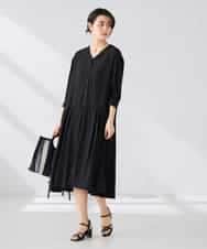 K2EGD11079 a.v.v(アー・ヴェ・ヴェ) 【洗える】カラーレスシャツワンピース カーキ