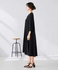 K2EGD11079 a.v.v(アー・ヴェ・ヴェ) 【洗える】カラーレスシャツワンピース カーキ