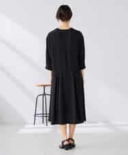 K2EGD11079 a.v.v(アー・ヴェ・ヴェ) 【洗える】カラーレスシャツワンピース カーキ