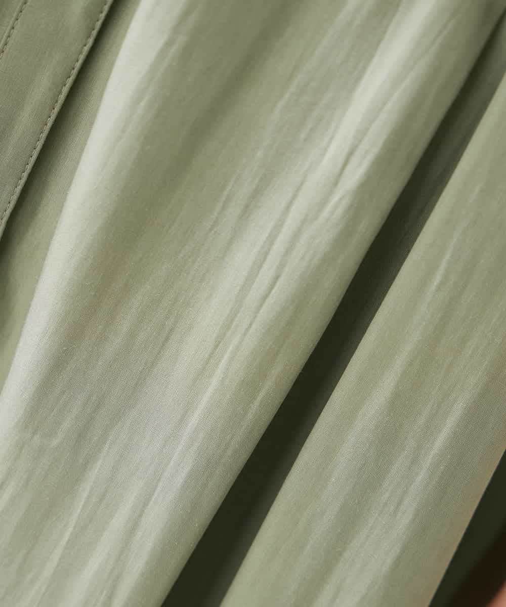 K2EGD11079 a.v.v(アー・ヴェ・ヴェ) 【洗える】カラーレスシャツワンピース カーキ