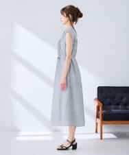 K2EGD13089 a.v.v(アー・ヴェ・ヴェ) フレアシャツワンピース ネイビーストライプ柄